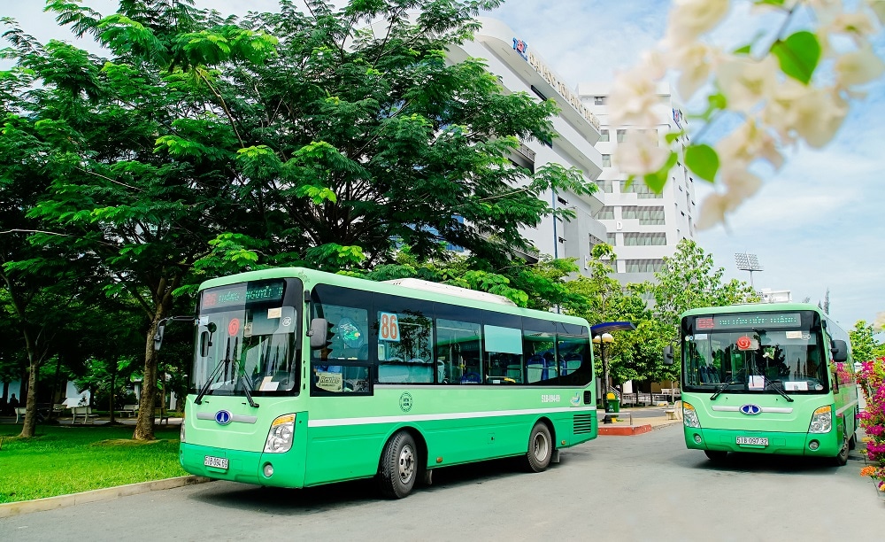 Despite the long travel time, bus journeys are an affordable and scenic way to explore the countryside of Vietnam